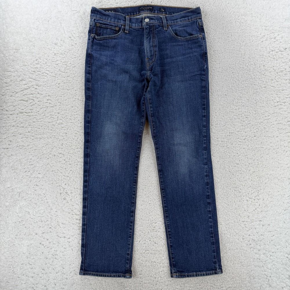Lucky Brand 221 Straight Jeans Mens 34x30 Blue Medium Wash Stretch 7MP10002